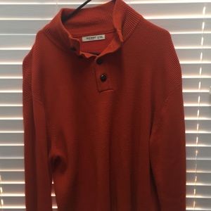 4 button burnt orange sweater